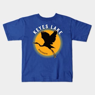 Keyes Lake in Wisconsin Heron Sunrise Kids T-Shirt